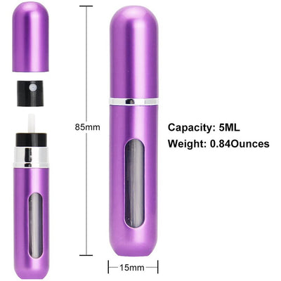 8ml/5ML/20ML Mini Refillable Perfume Spray Bottle With Spray Scent Pump Empty Cosmetic Containers Portable Atomizer Bottle