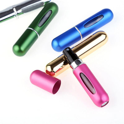 Portable Mini Aluminum Refillable Perfume Bottle  Cosmetic Containers