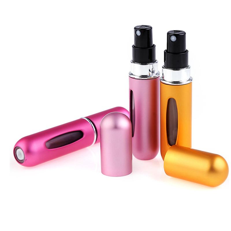 Portable Mini Aluminum Refillable Perfume Bottle  Cosmetic Containers