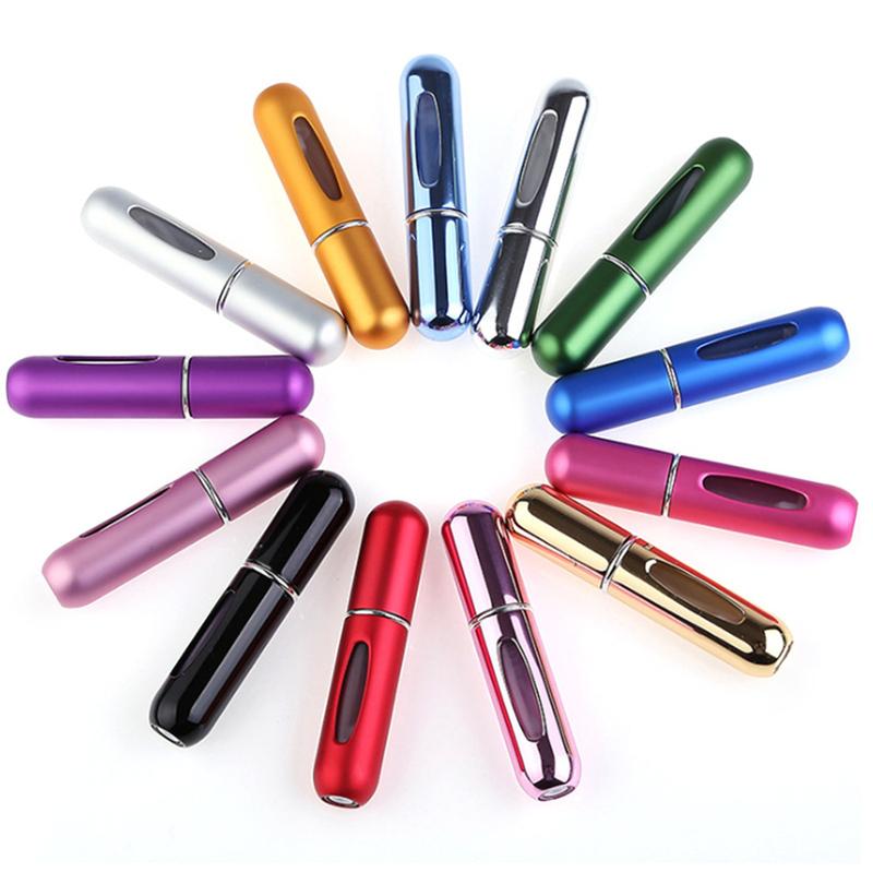 Portable Mini Aluminum Refillable Perfume Bottle  Cosmetic Containers