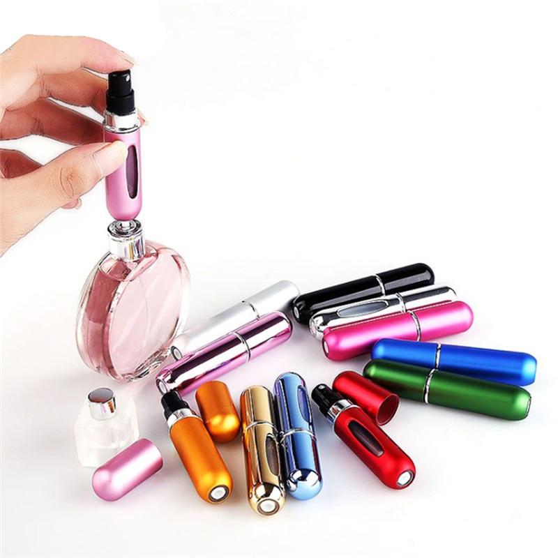 Portable Mini Aluminum Refillable Perfume Bottle  Cosmetic Containers